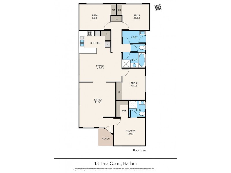 13 Tara Court, Hallam VIC 3803 Floorplan