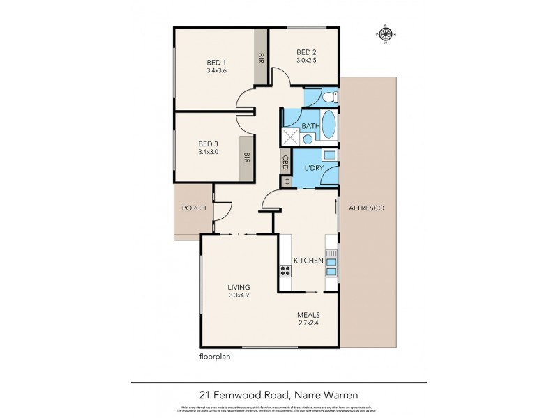 21 Fernwood Road, Narre Warren VIC 3805 Floorplan