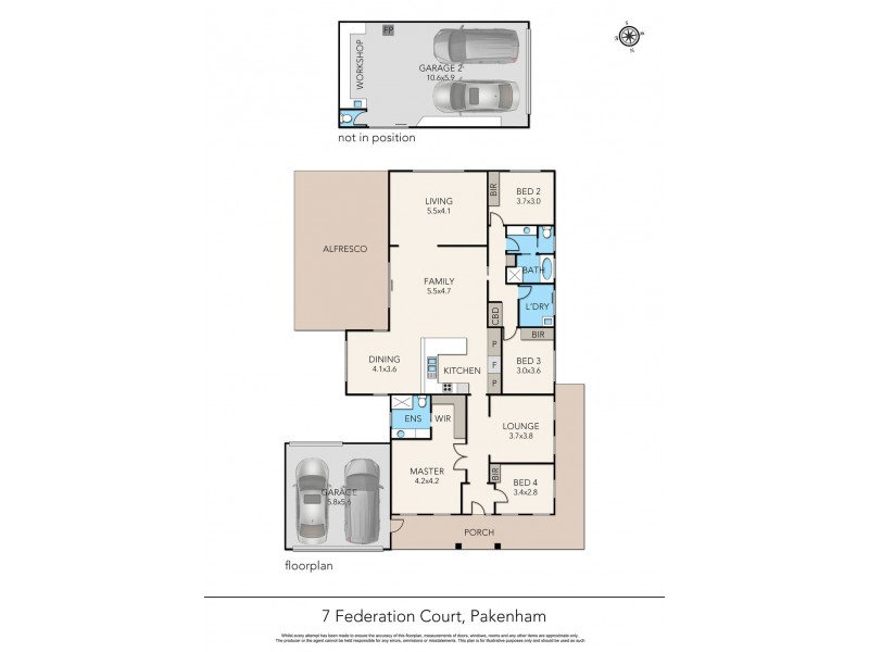 7 Federation Court, Pakenham VIC 3810 Floorplan