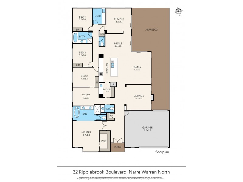 32 Ripplebrook Boulevard, Narre Warren North VIC 3804 Floorplan