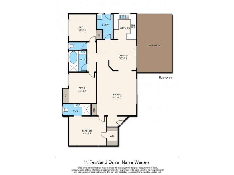 11 Pentland Drive, Narre Warren VIC 3805 Floorplan