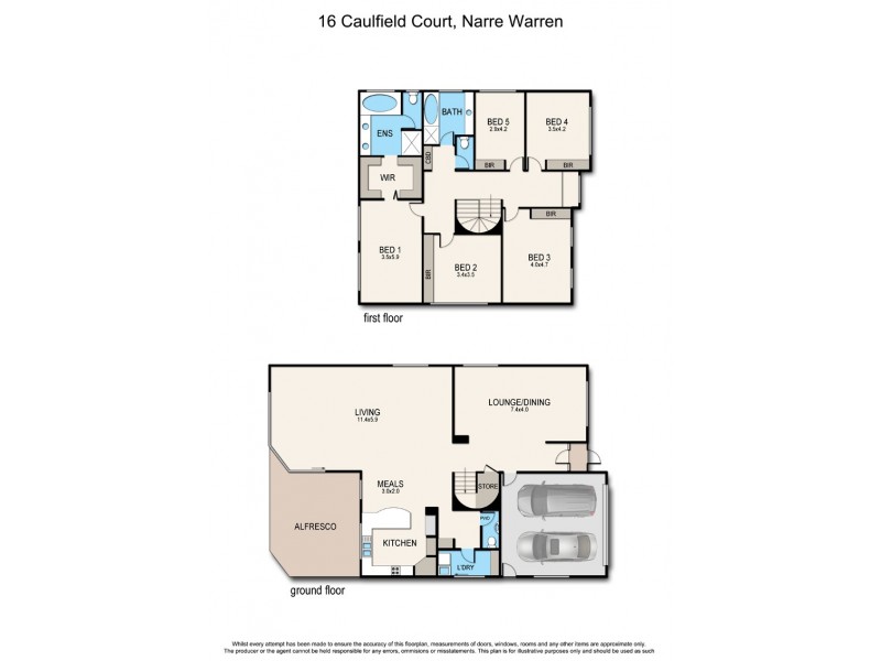 16 Caulfield Court, Narre Warren VIC 3805 Floorplan