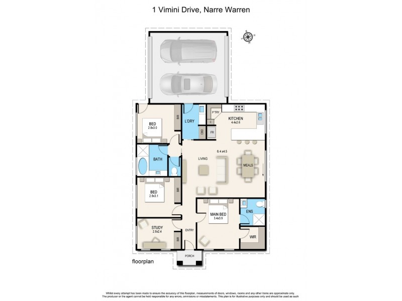 1 Vimini Drive, Narre Warren VIC 3805 Floorplan
