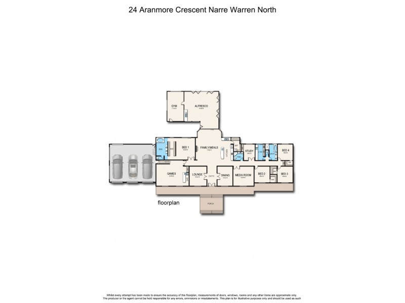 24 Aranmore Crescent, Narre Warren North VIC 3804 Floorplan