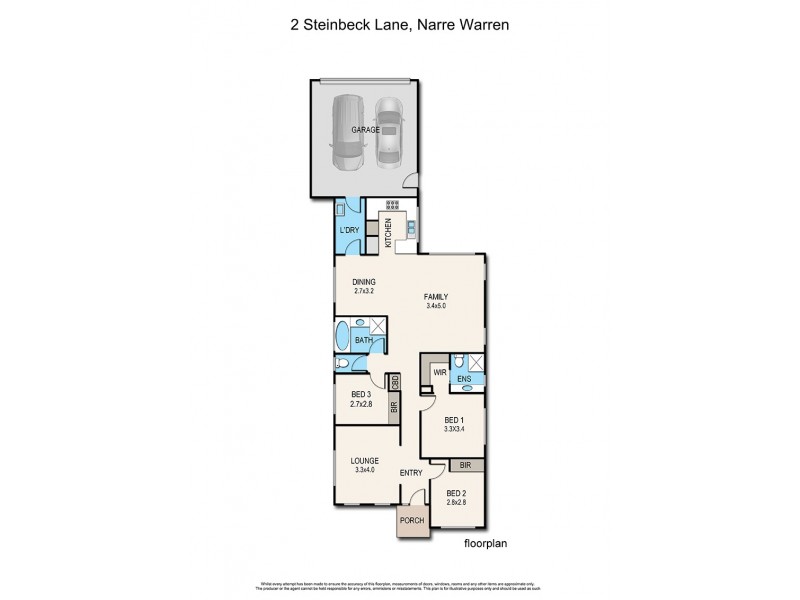 2 Steinbeck Lane, Narre Warren VIC 3805 Floorplan
