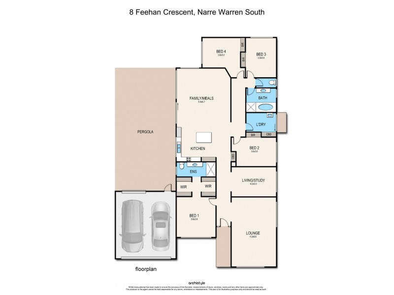 8 Feehan Crescent, Narre Warren South VIC 3805 Floorplan