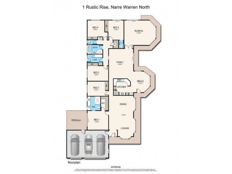 1 Rustic Rise, Narre Warren North VIC 3804 Floorplan