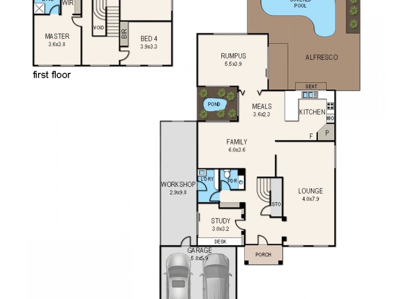 44 Lake View Drive, Narre Warren South VIC 3805 Floorplan