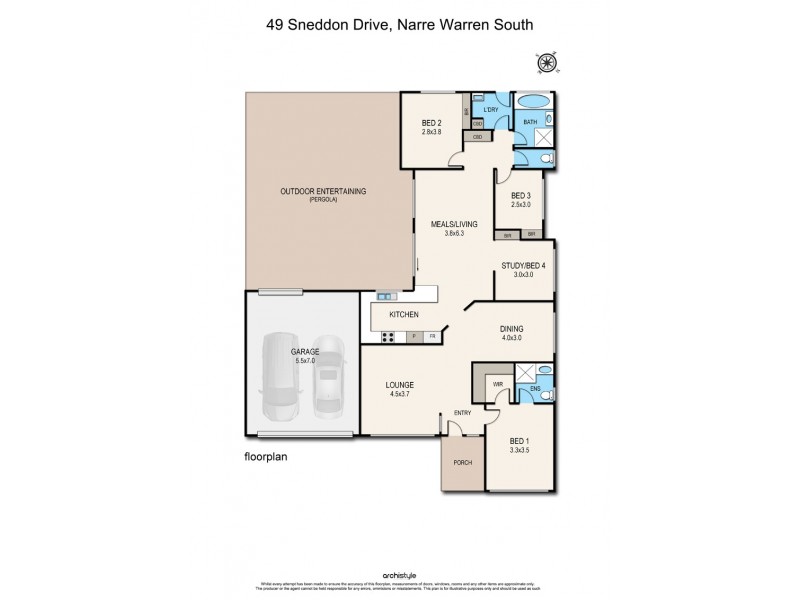 49 Sneddon Drive, Narre Warren South VIC 3805 Floorplan
