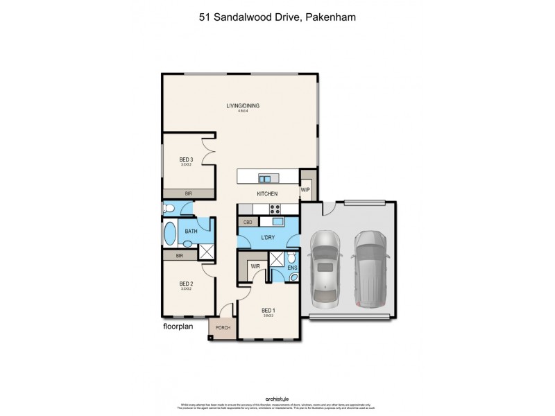 51 Sandalwood Drive, Pakenham VIC 3810 Floorplan