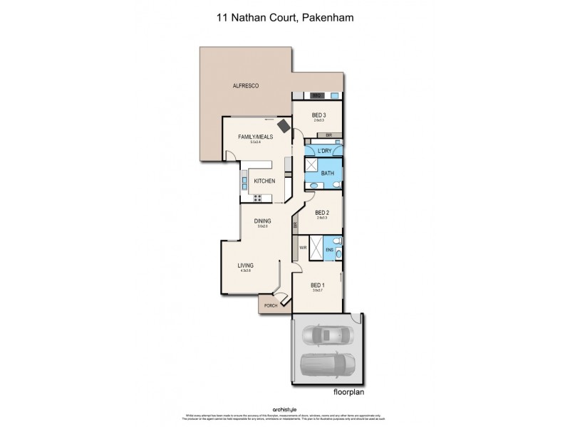 11 Nathan Court, Pakenham VIC 3810 Floorplan