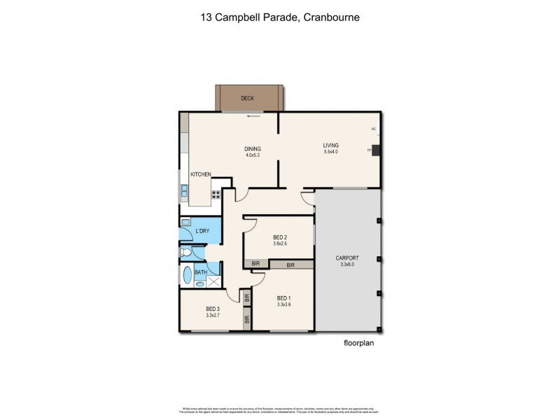 13 Campbell Parade, Cranbourne VIC 3977 Floorplan