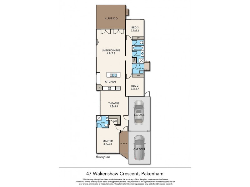 47 Wakenshaw Crescent, Pakenham VIC 3810 Floorplan