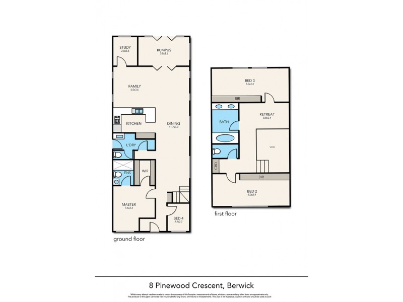 8 Pinewood Crescent, Berwick VIC 3806 Floorplan