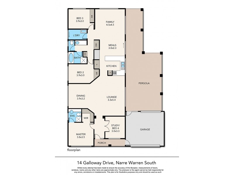 14 Galloway Drive, Narre Warren South VIC 3805 Floorplan