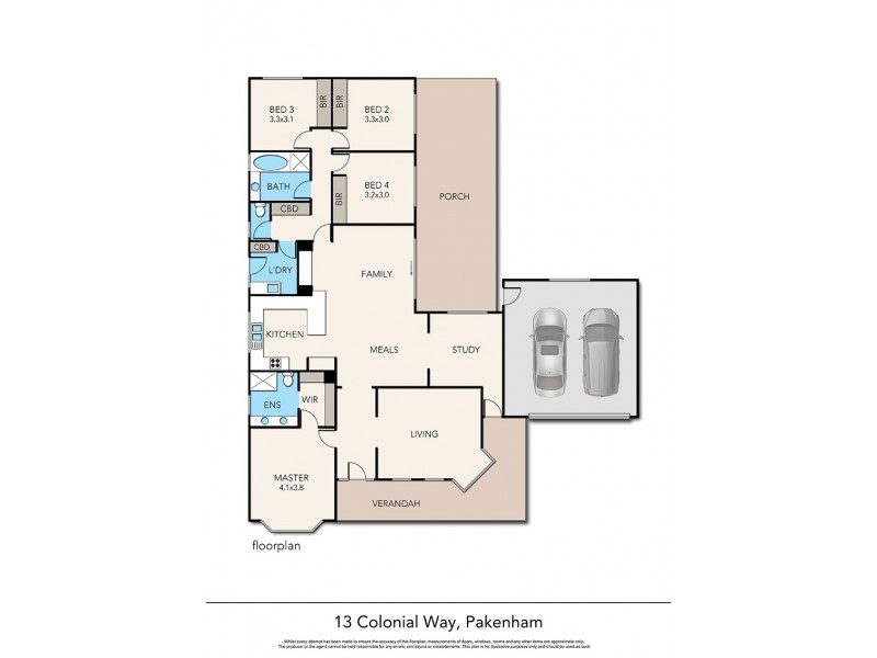 13 Colonial Way, Pakenham VIC 3810 Floorplan