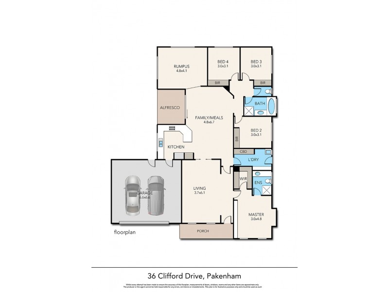 36 Clifford Drive, Pakenham VIC 3810 Floorplan