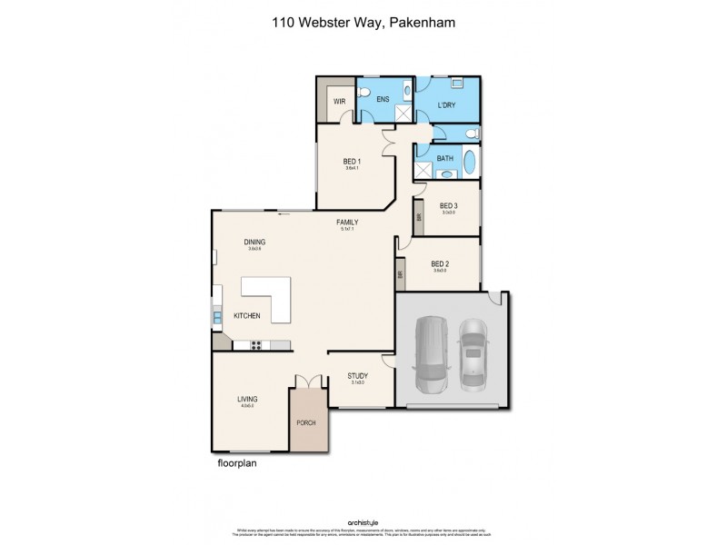 110 Webster Way, Pakenham VIC 3810 Floorplan