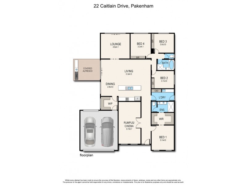 22 Caitlin Drive, Pakenham VIC 3810 Floorplan