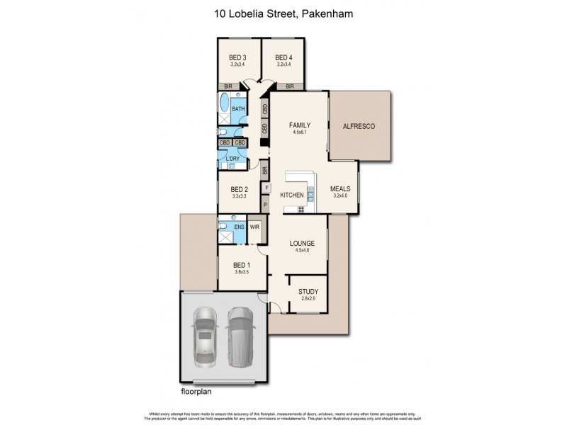 10 Lobelia Street, Pakenham VIC 3810 Floorplan