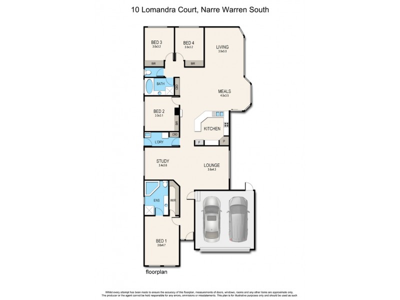 10 Lomandra Court, Narre Warren South VIC 3805 Floorplan