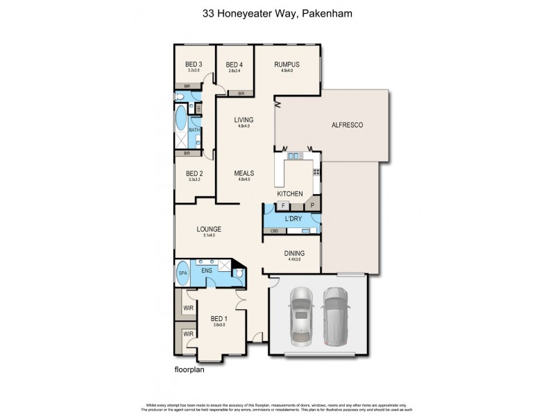33 Honeyeater Way, Pakenham VIC 3810 Floorplan