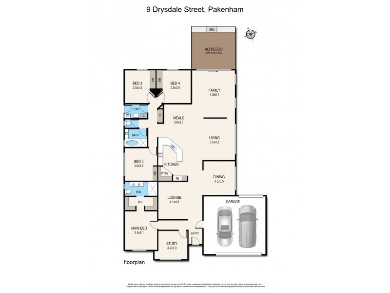 9 Drysdale Street, Pakenham VIC 3810 Floorplan
