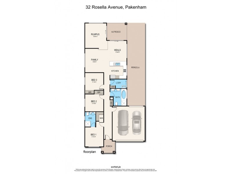 32 Rosella Avenue, Pakenham VIC 3810 Floorplan