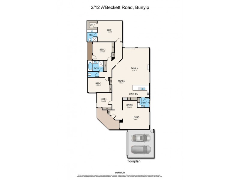 2/12 Abeckett Road, Bunyip VIC 3815 Floorplan