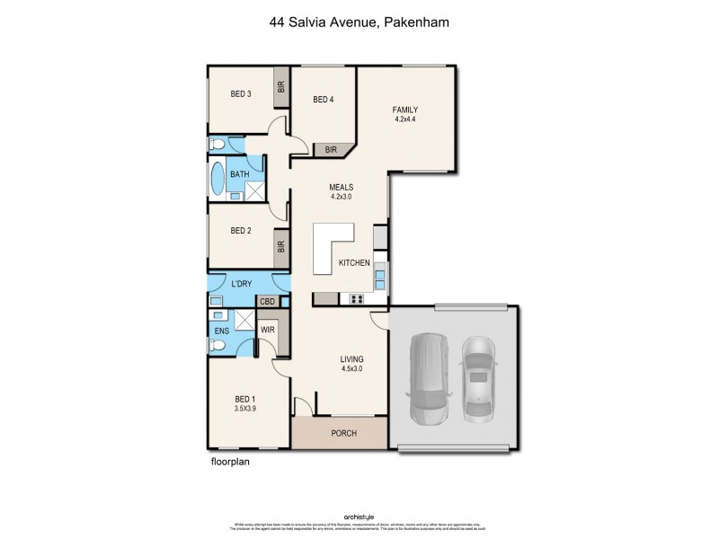 44 Salvia Avenue, Pakenham VIC 3810 Floorplan