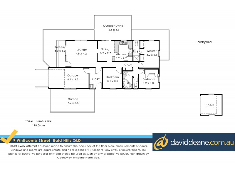 9 Whitcomb Street, Bald Hills QLD 4036 Floorplan