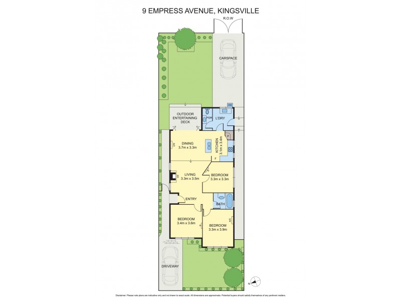 9 Empress Avenue, Kingsville VIC 3012 Floorplan