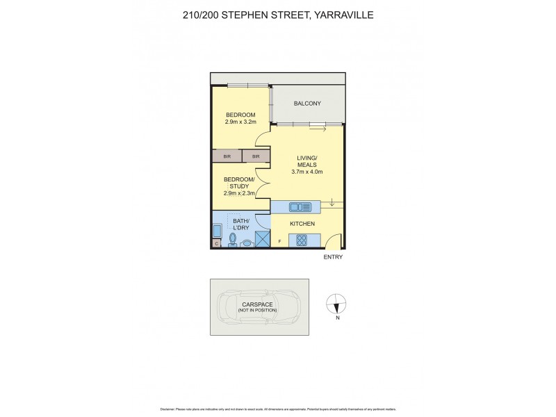 210/200 Stephen Street, Yarraville VIC 3013 Floorplan