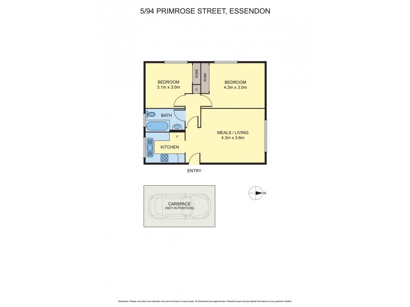 5/94 Primrose Street, Essendon VIC 3040 Floorplan