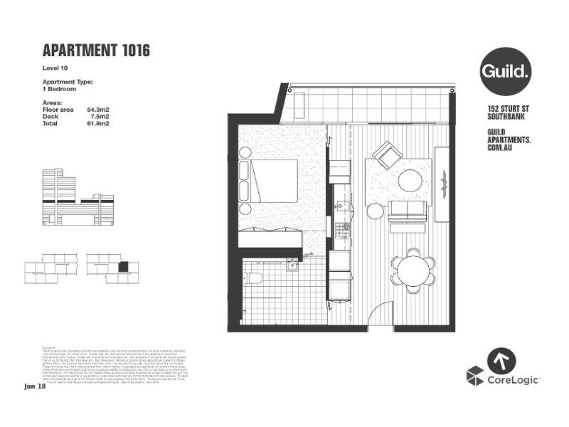 1016/152 Sturt Street, Southbank VIC 3006 Floorplan