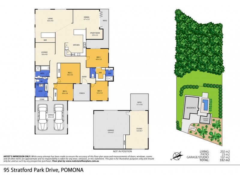 95 Stratford Park Dr, Pomona QLD 4568 Floorplan