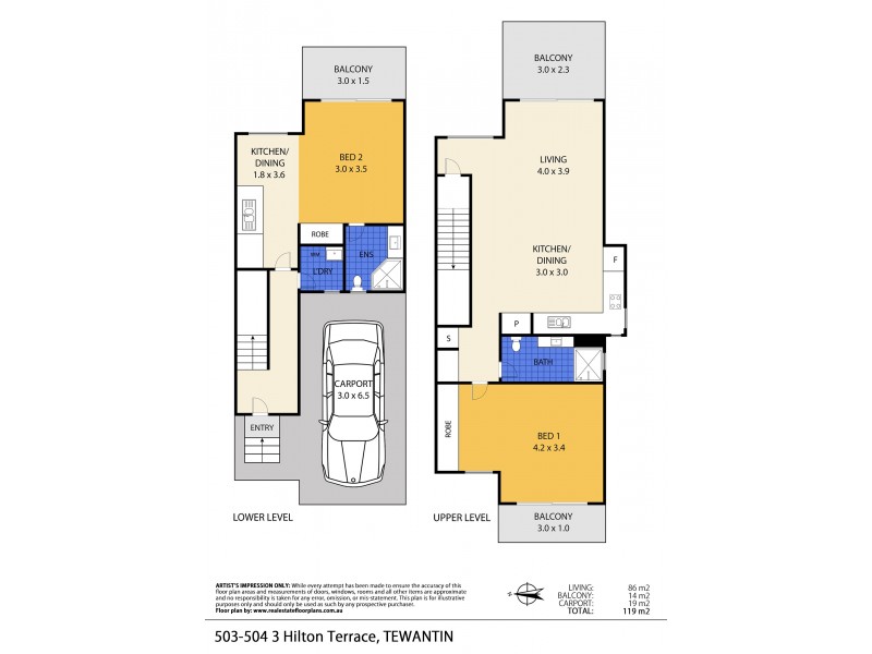 U59, 3 Hilton Terrace, Tewantin QLD 4565 Floorplan