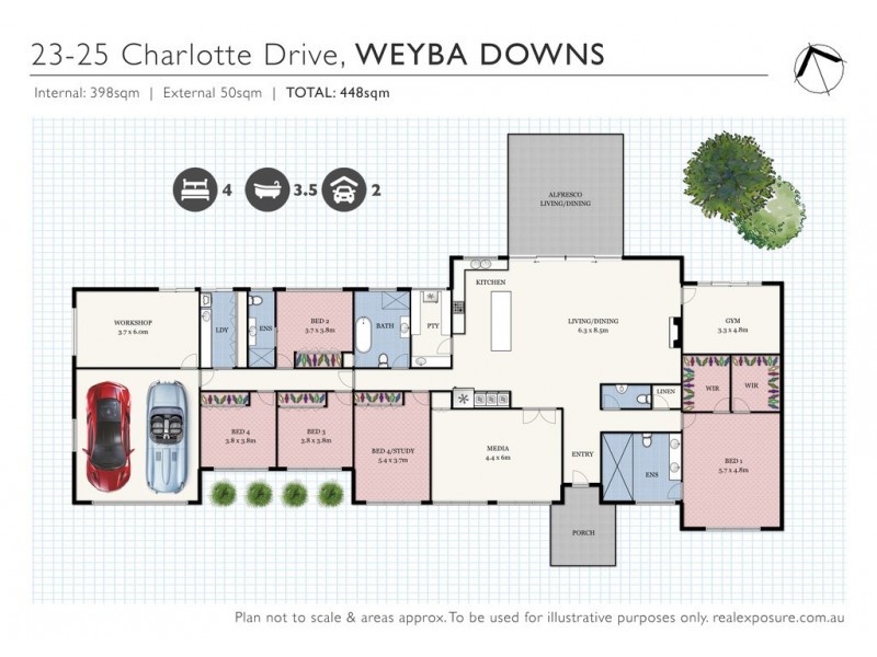 23 Charlotte Drive, Weyba Downs QLD 4562 Floorplan