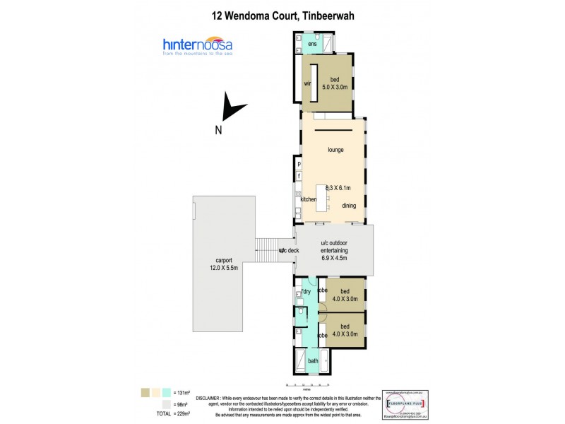 12 Wendoma Ct, Tinbeerwah QLD 4563 Floorplan