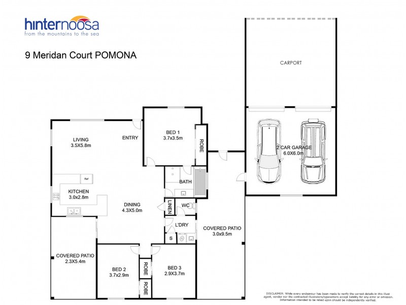 9 Meridan Ct, Pomona QLD 4568 Floorplan