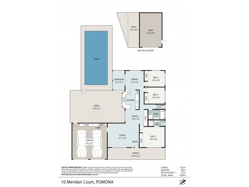 10 Meridan Court, Pomona QLD 4568 Floorplan