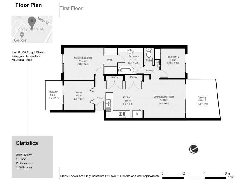 61/68 Pulgul Street, Urangan QLD 4655 Floorplan