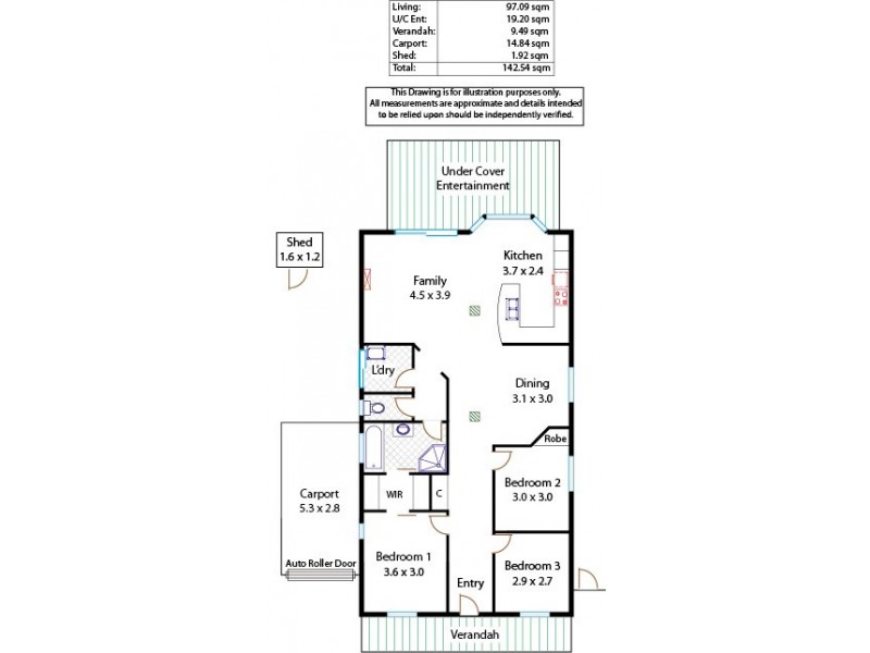 5 Glenmore Close, Greenwith SA 5125 Floorplan