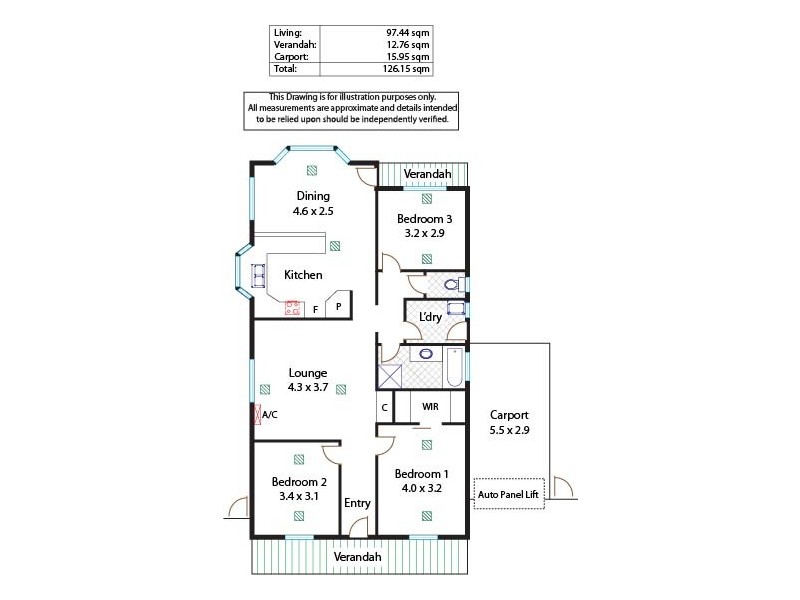 6 Glenmore Close, Greenwith SA 5125 Floorplan