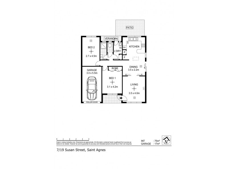 Unit 7/19 Susan Street, St Agnes SA 5097 Floorplan