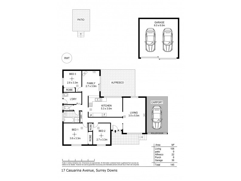 17 Casuarina Avenue, Surrey Downs SA 5126 Floorplan
