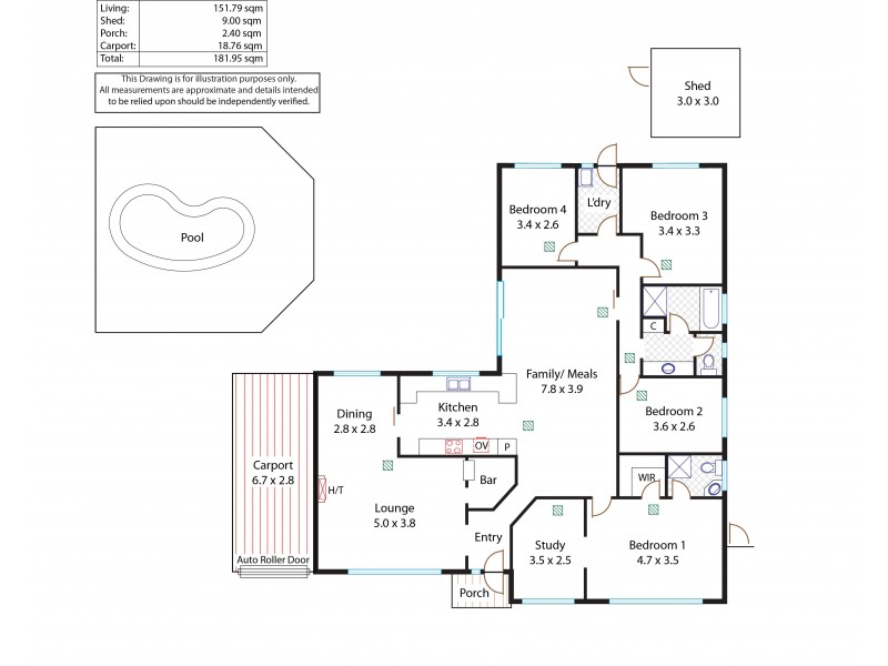 6 Helle Court, Salisbury Downs SA 5108 Floorplan