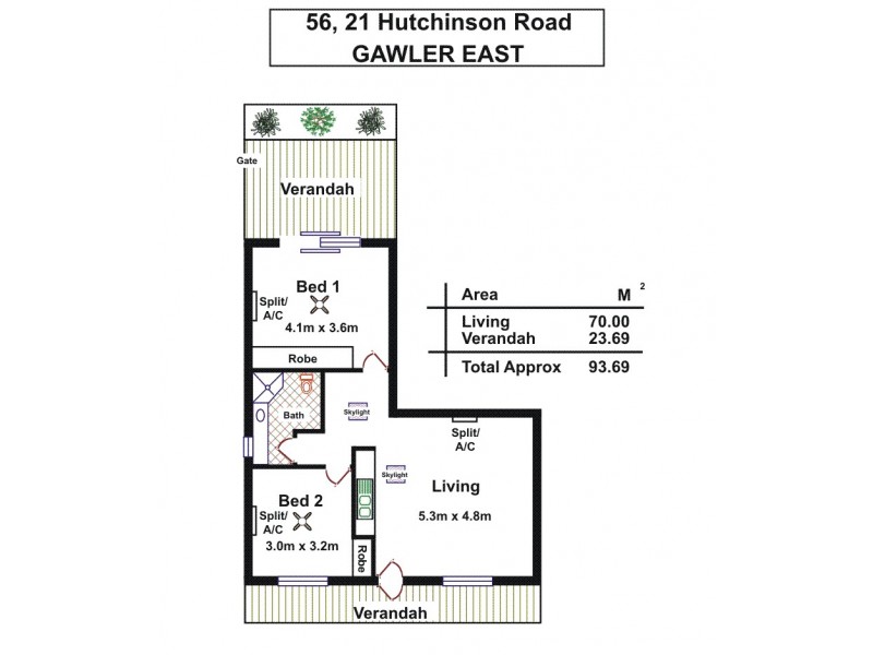 Unit 56/21 Hutchinson Road, Gawler East SA 5118 Floorplan