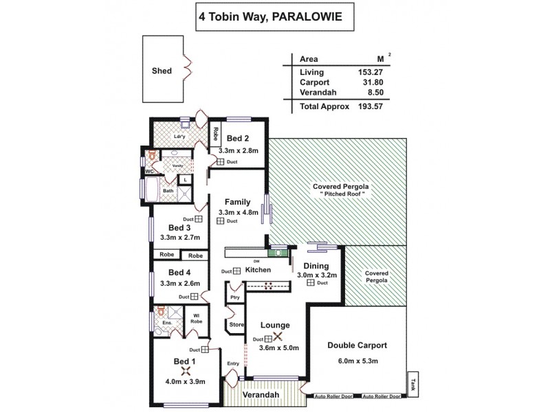 4 Tobin Way, Paralowie SA 5108 Floorplan