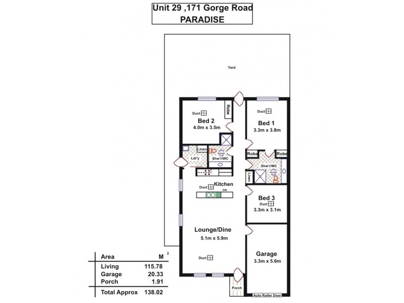 Unit 29/171 Gorge Road, Paradise SA 5075 Floorplan